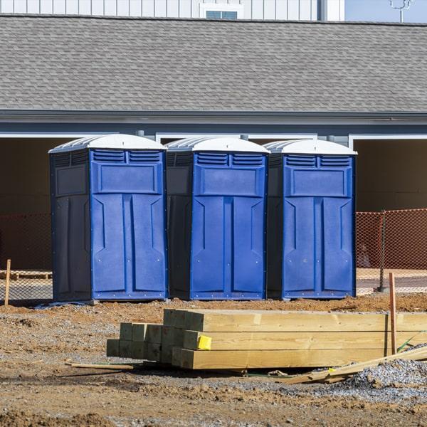Heavy-duty construction site porta potty in Belleville, Illinois